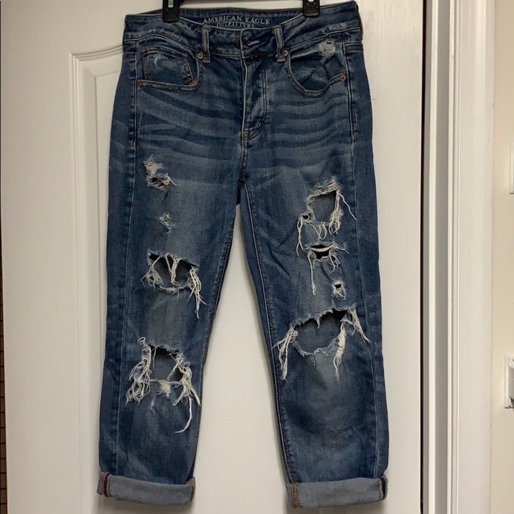 Ripped cropped jeans